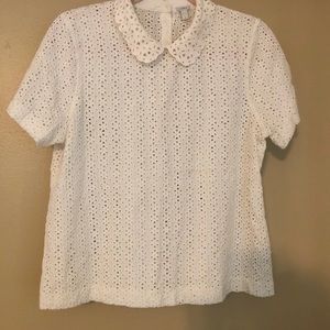 Jcrew eyelet blouse